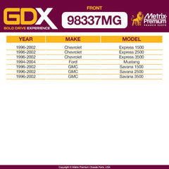 Metrix Premium 2 PC Stabilizer Bar Link Kit with GDX 98337MG OEM fit