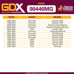 Metrix Premium 2 PC Stabilizer Bar Link Kit with GDX 98446MG OEM fit