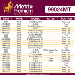 Metrix Premium 2 PC Front Tie Rod End Kit 99024MT OEM fit auto parts fitment compability