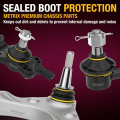 Metrix Premium 4 PC Front Upper Control Arm and Outer Tie Rod End Kit 96454MT aftermarket car parts