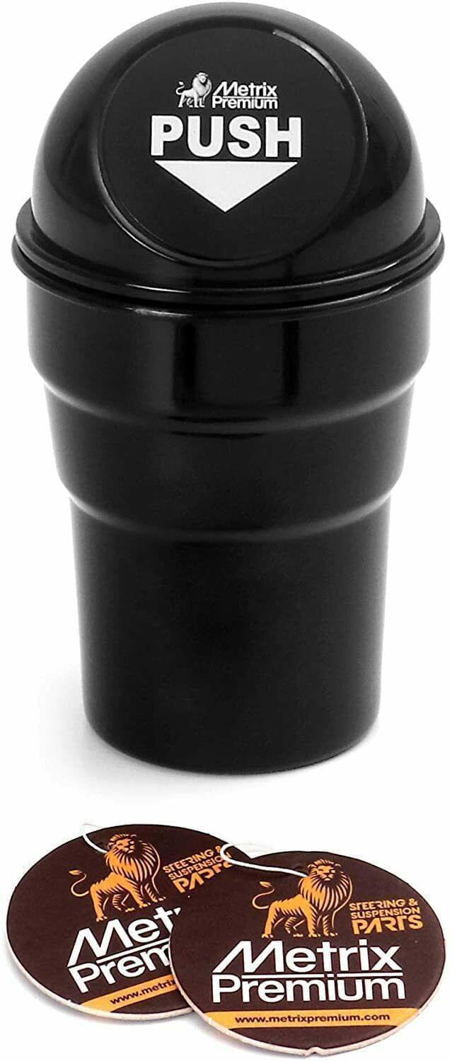 Cup Holder Garbage Can for Car, Home & Office, + Set of 2 Hanging Air Freshener - Metrix Premium Chassis Parts