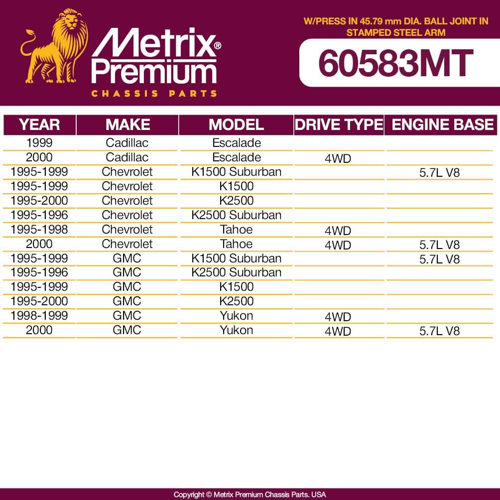 15 Pieces Suspension Kit 60583MT - Metrix Premium Chassis Parts