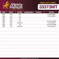 Metrix Premium Chassis Parts Front Left Lower Ball Joint 33373MT OEM fit auto parts