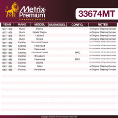Metrix Premium Chassis Parts Center Link 33674MT OEM fit auto parts