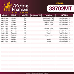 Metrix Premium Chassis Parts Front Ball Joint 33702MT OEM fit auto parts