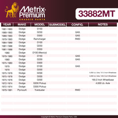 Metrix Premium Chassis Parts Center Link 33882MT OEM fit auto parts