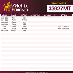 Metrix Premium Chassis Parts Front Lower Ball Joint 33927MT OEM fit auto parts