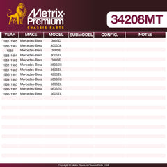 Metrix Premium Chassis Parts Center Link 34208MT aftermarket car parts