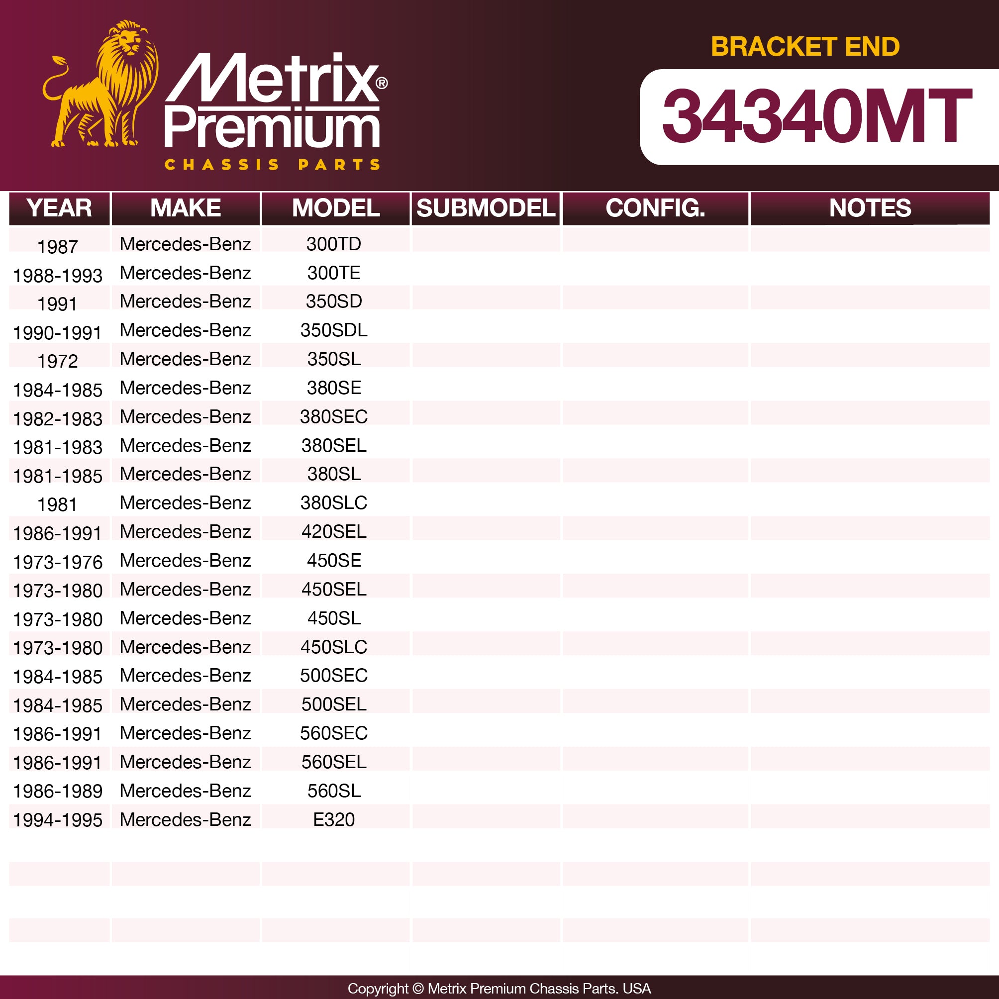 Metrix Premium Chassis Parts  suspension steering brake parts