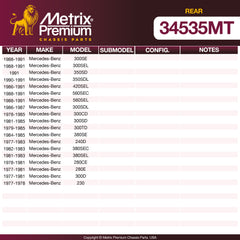 Metrix Premium Chassis Parts Rear Stabilizer Bar Link 34535MT OEM fit auto parts