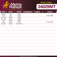 Metrix Premium Chassis Parts Front Lower Ball Joint 34829MT aftermarket car parts