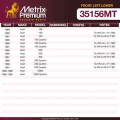 Metrix Premium Chassis Parts Front Left Lower Control Arm and Ball Joint Assembly 35156MT aftermarket car parts