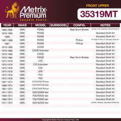 Metrix Premium Chassis Parts Front Upper Control Arm Shaft 35319MT aftermarket car parts