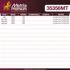 Metrix Premium Chassis Parts Center Link 35356MT OEM fit auto parts