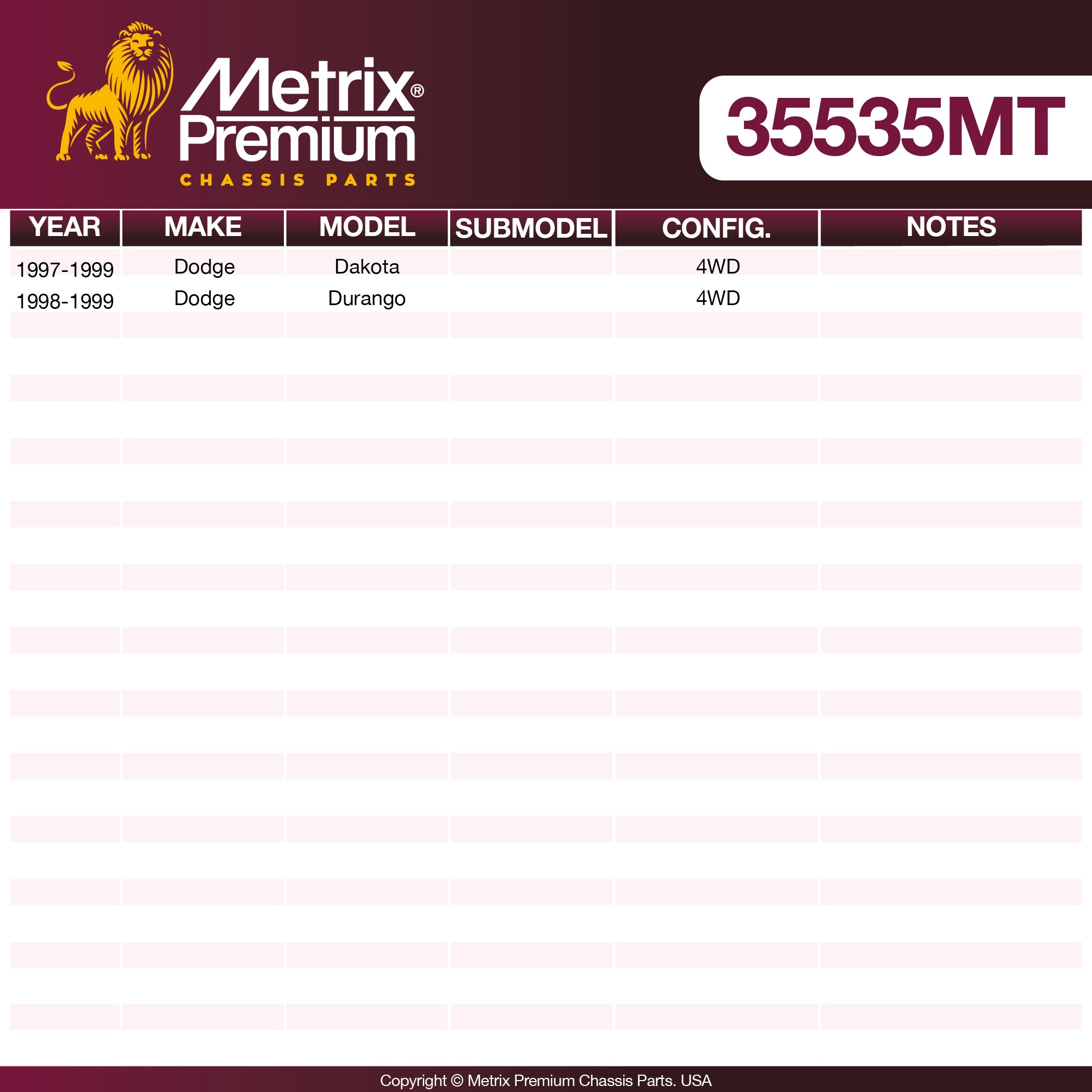 Metrix Premium Pitman Arm 35535MT OEM fit spare parts