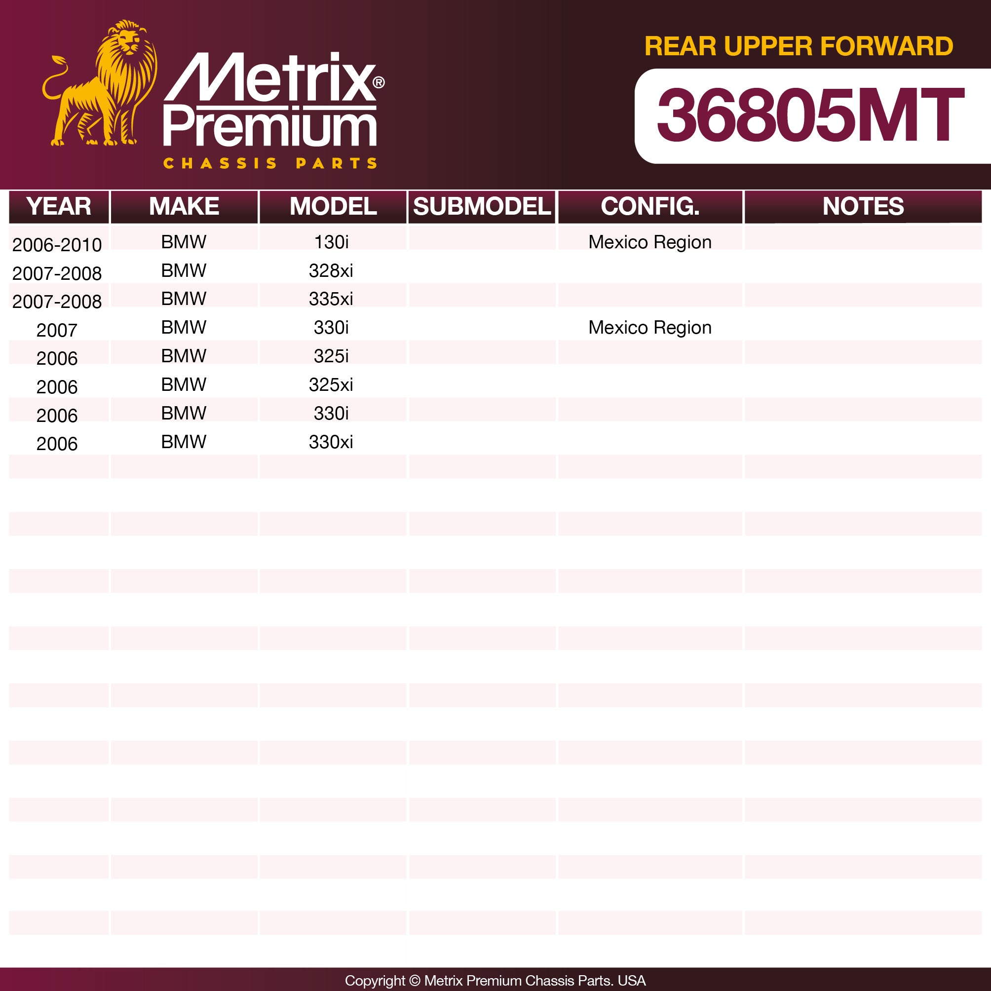 Metrix Premium Chassis Parts  suspension steering brake parts