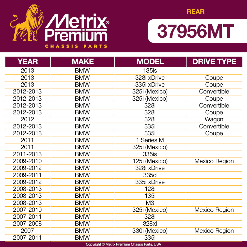 Metrix Premium Rear Stabilizer Bar Link 37956MT OEM fit auto parts fitment compability