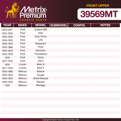 Metrix Premium Chassis Parts Front Upper Ball Joint 39569MT OEM fit auto parts