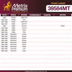 Metrix Premium Chassis Parts Front Lower Ball Joint 39584MT OEM fit auto parts