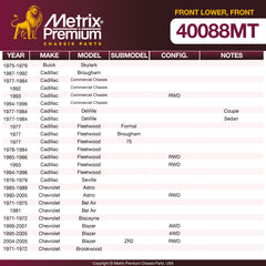 Metrix Premium Chassis Parts Front Lower Forward Control Arm Bushing 40088MT aftermarket car parts