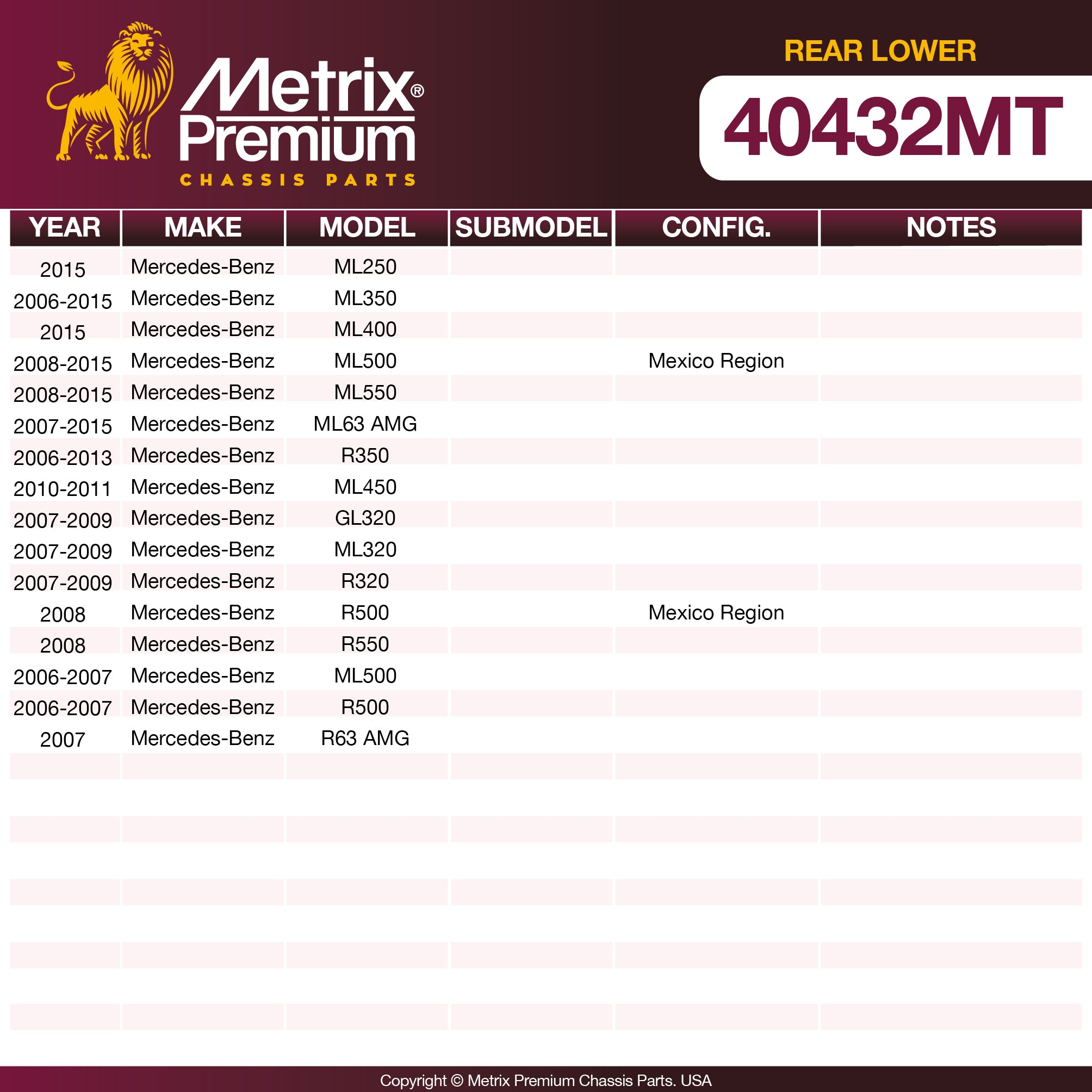 Metrix Premium Chassis Parts  suspension steering brake parts