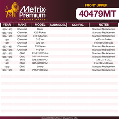 Metrix Premium Front Upper Ball Joint 40479MT OEM fit spare parts