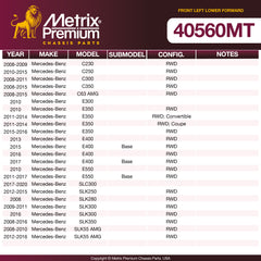 Metrix Premium Chassis Parts Front Left Lower Forward Control Arm and Ball Joint Assembly 40560MT OEM fit auto parts