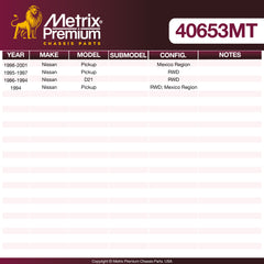 Metrix Premium Chassis Parts Center Link 40653MT aftermarket car parts