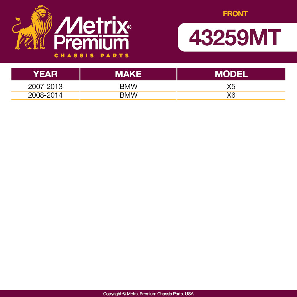 Metrix Premium Front Suspension Kit 43259MT OEM fit auto parts fitment compability
