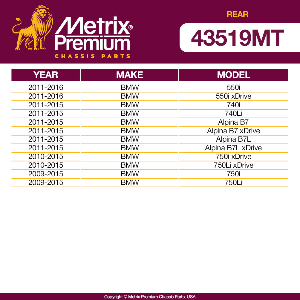 Metrix Premium Rear Stabilizer Bar Link 43519MT OEM fit auto parts fitment compability BMW