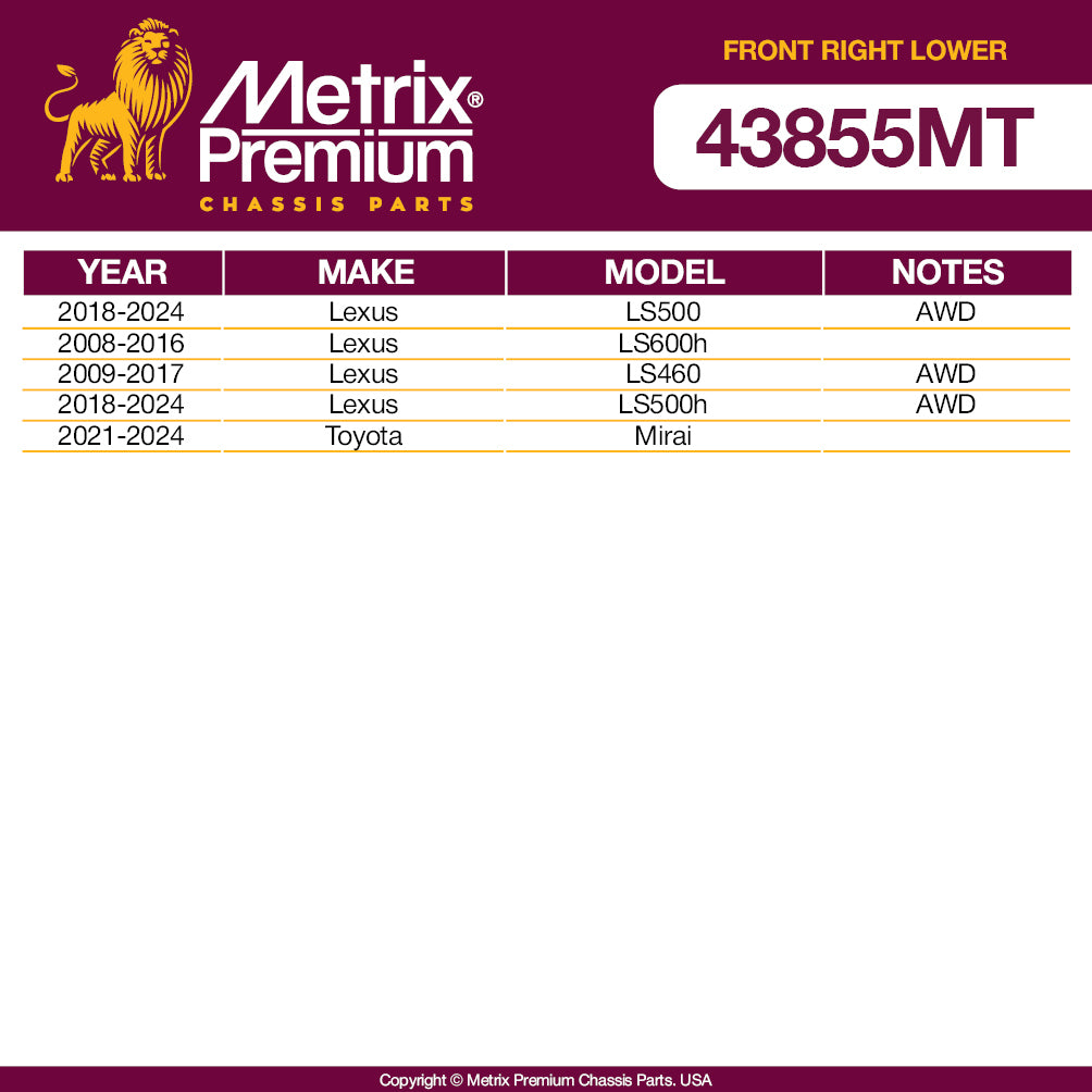 Front Right Lower Ball Joint 43855MT fitment Lexus Toyota