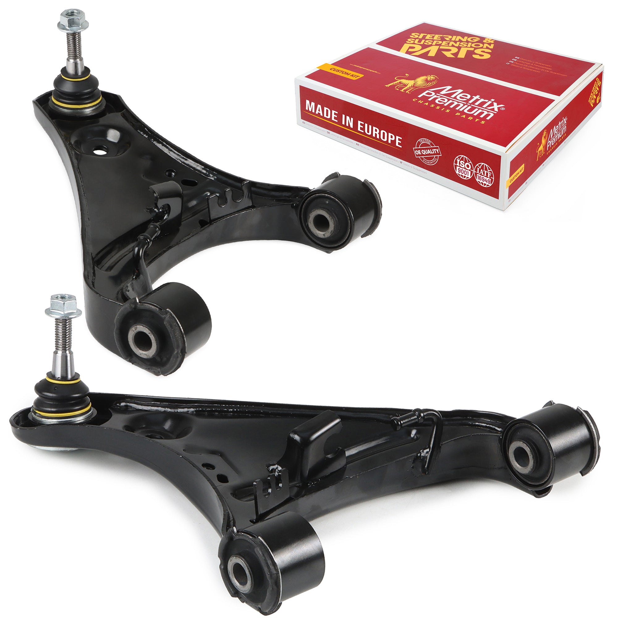 Metrix Premium Chassis Parts Front Left & Right Upper Control Arm and Ball Joint Assembly Kit 90849MT OEM fit auto parts