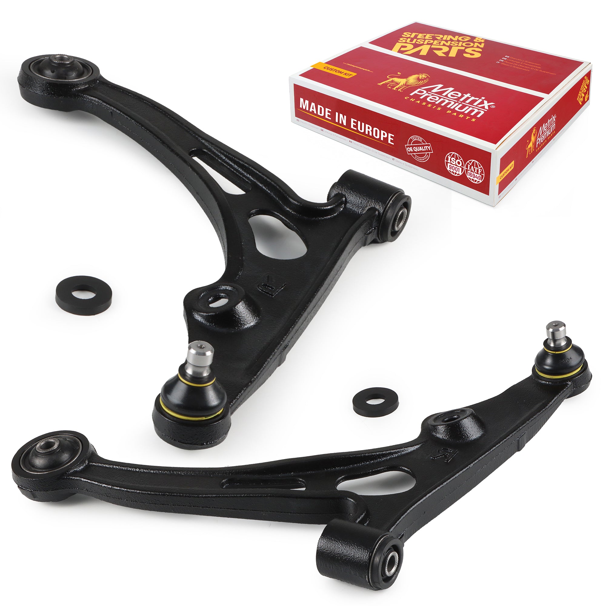 Metrix Premium Chassis Parts 2 PC Front Left & Right Lower Control Arm and Ball Joint Assembly Kit 91201MT OEM fit auto parts