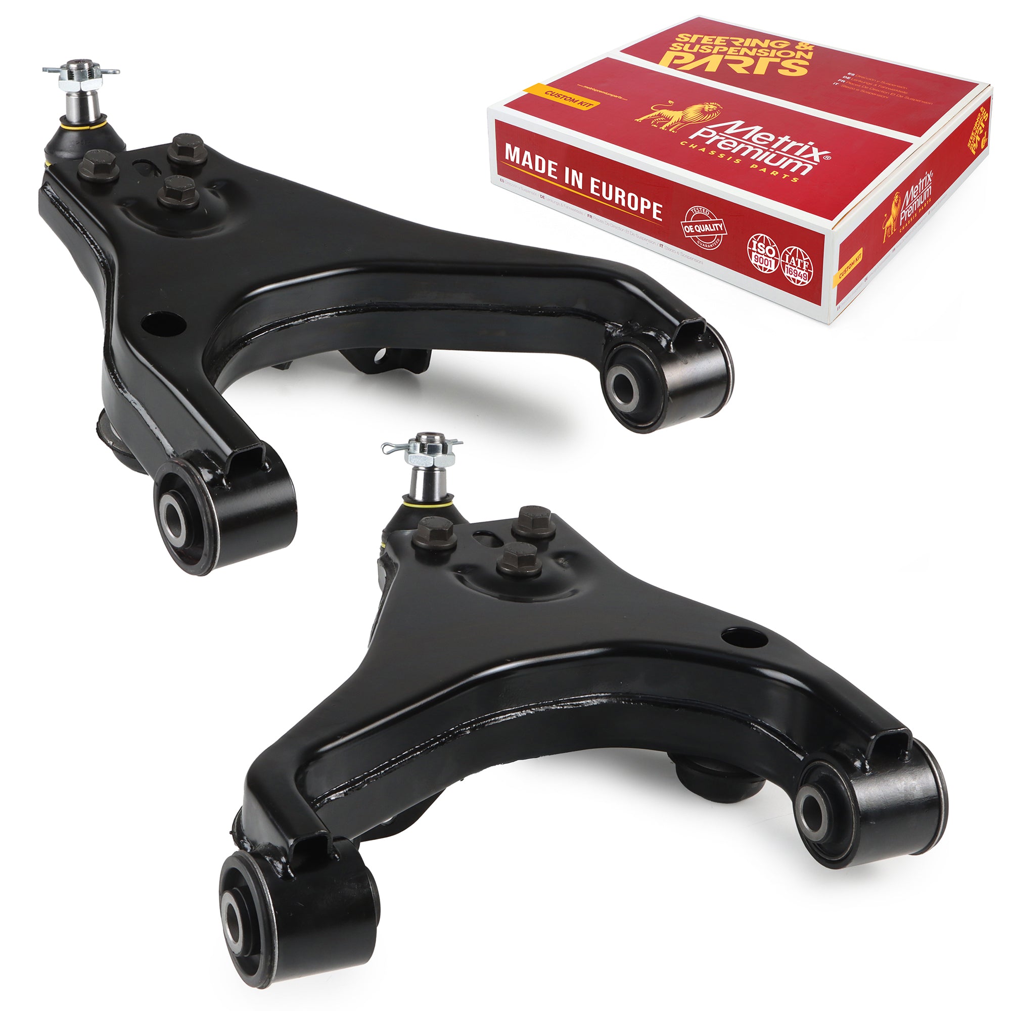 Metrix Premium Chassis Parts 2 PC Front Left & Right Lower Control Arm and Ball Joint Assembly Kit 91243MT OEM fit auto parts