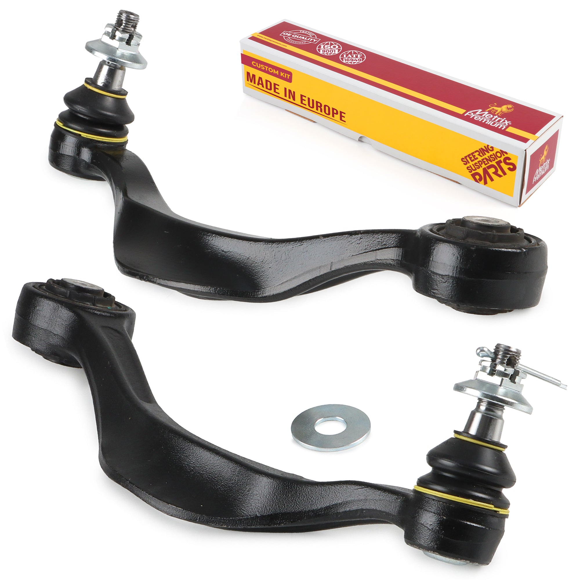 Metrix Premium Chassis Parts 2 PC Rear Left & Right Upper Rearward Control Arm and Ball Joint Assembly Kit 91280MT OEM fit auto parts