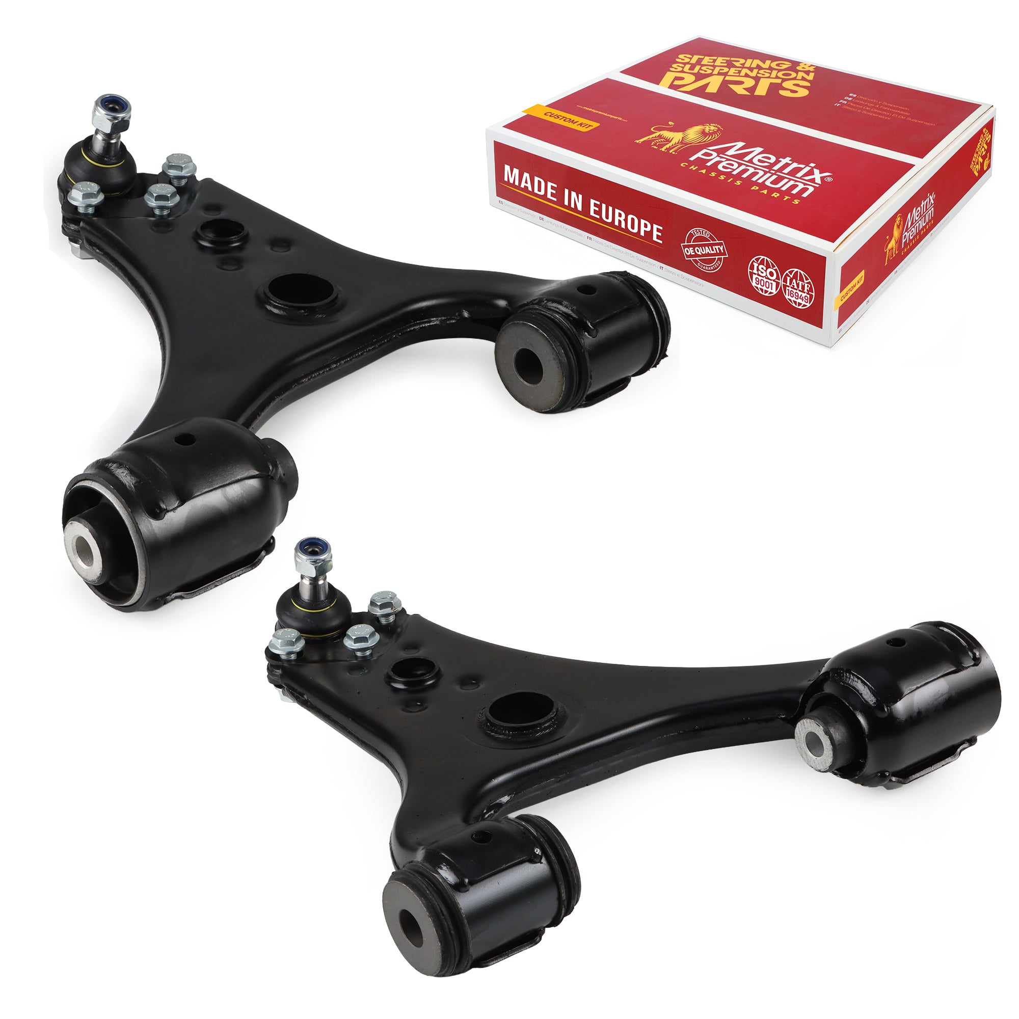 Metrix Premium Chassis Parts 2 PC Front Left & Right Lower Control Arm and Ball Joint Assembly Kit 91412MT OEM fit auto parts
