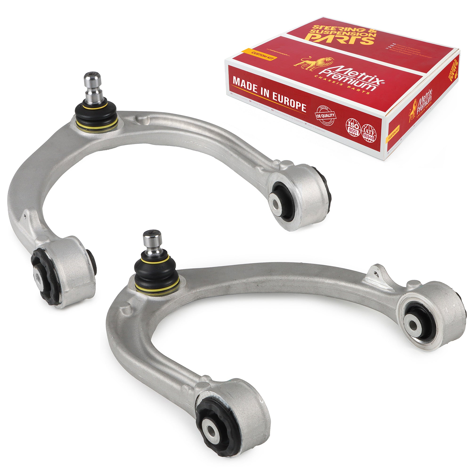 Metrix Premium Chassis Parts 2 PC Front Left & Right Upper Control Arm and Ball Joint Assembly Kit 91476MT OEM fit auto parts