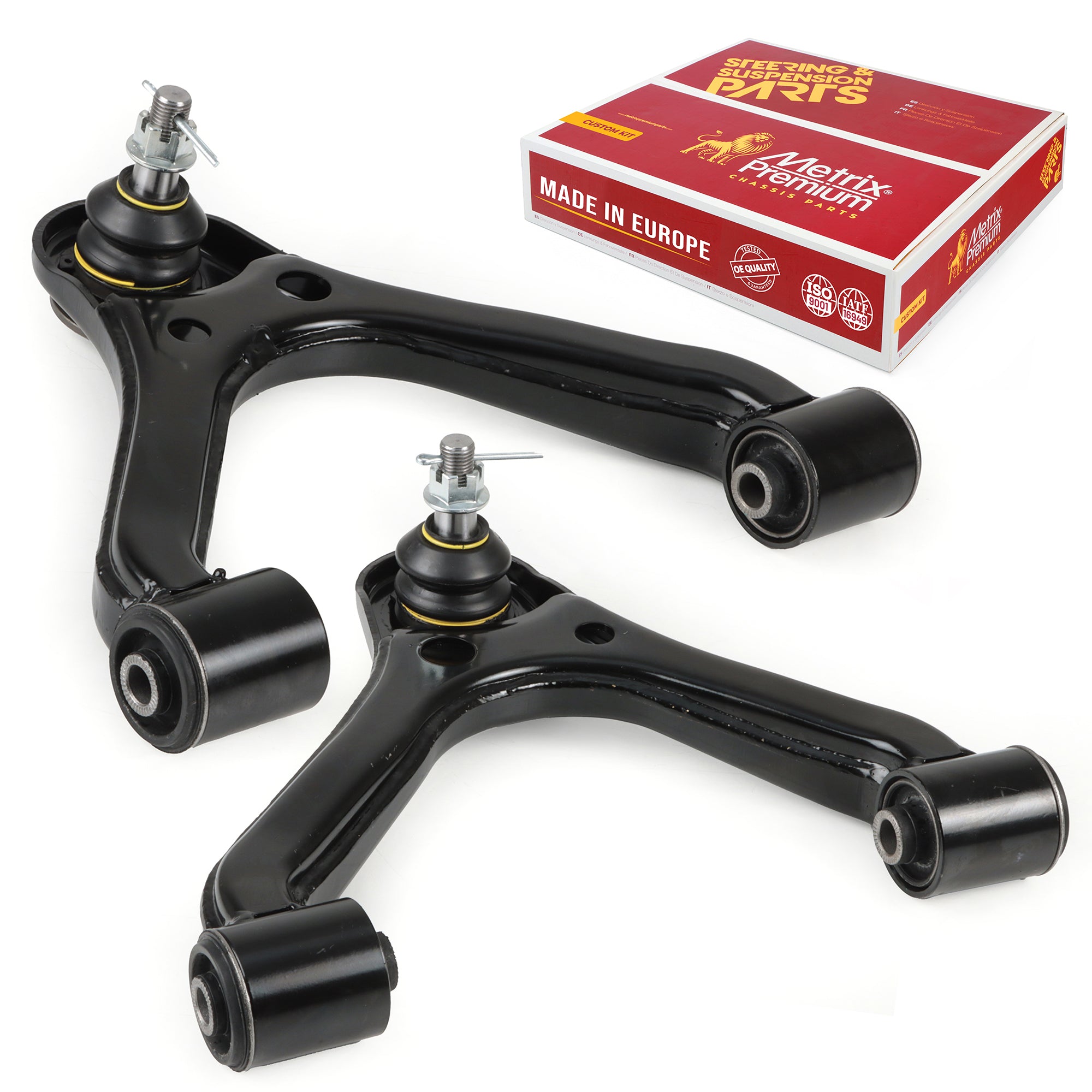 Metrix Premium Chassis Parts Front Left & Right Upper Control Arm and Ball Joint Assembly Kit 91504MT OEM fit auto parts