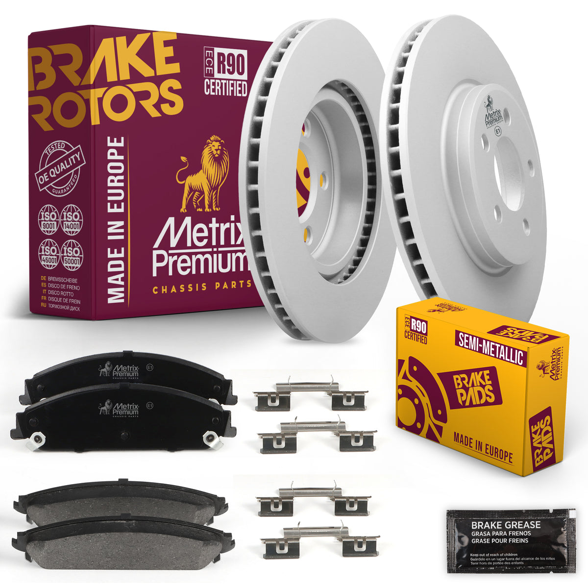 Metrix Premium Chassis Parts Front Brake Kit 91590MT OEM fit auto parts