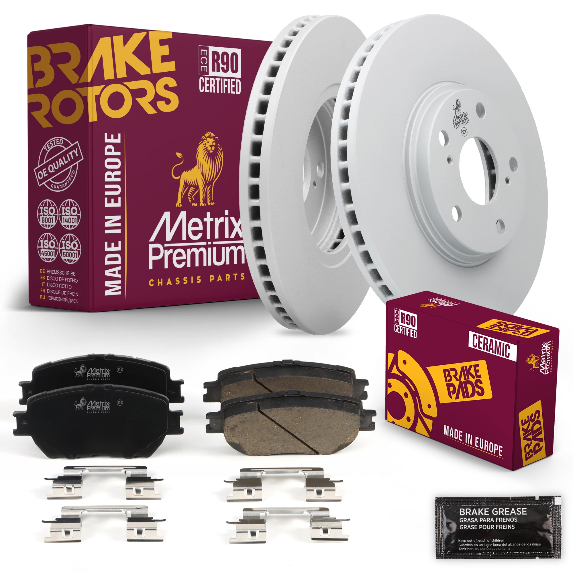 Metrix Premium Chassis Parts Front Brake Kit 91614MT OEM fit auto parts