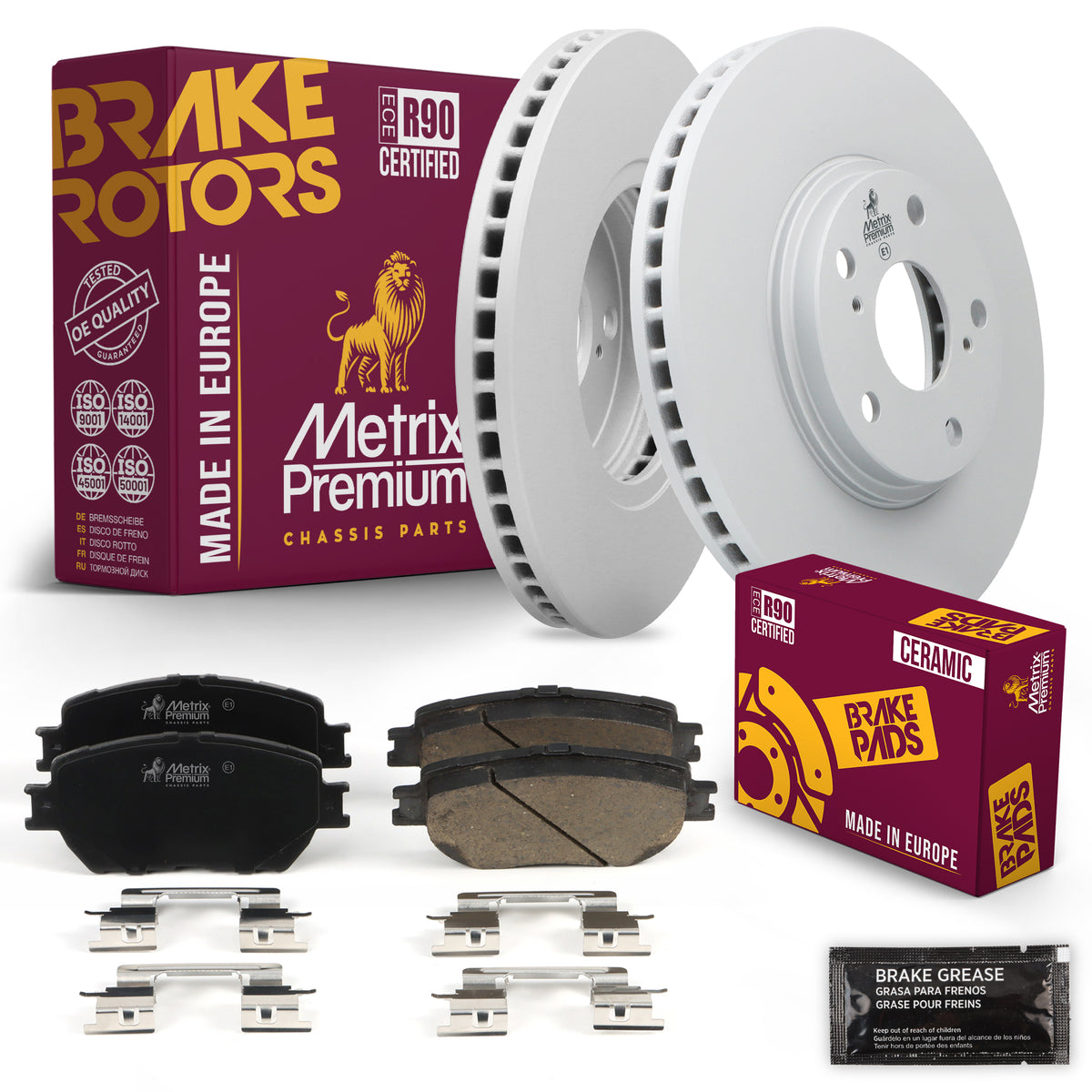 Metrix Premium Chassis Parts Front Brake Kit 91614MT OEM fit auto parts