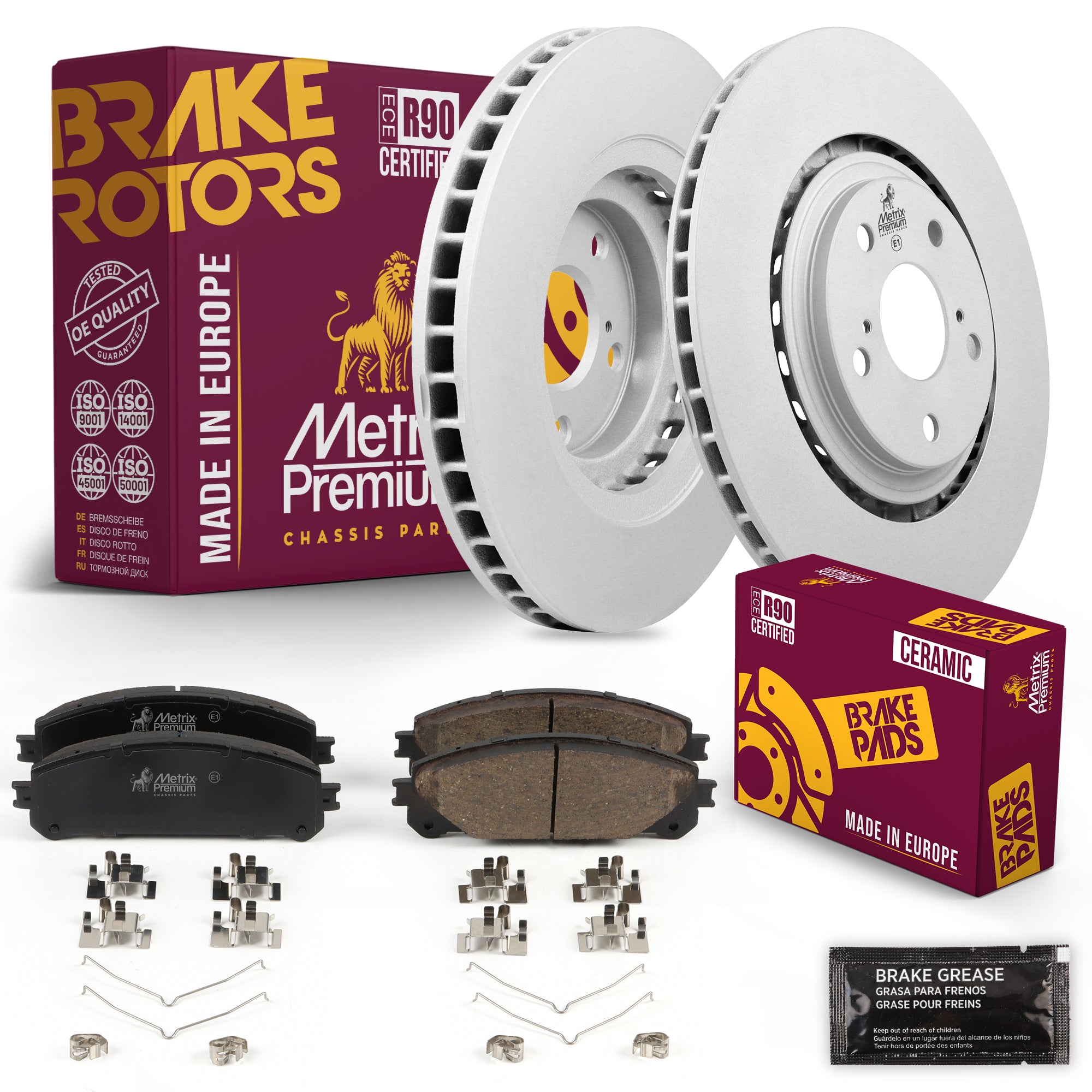 Metrix Premium Chassis Parts Front Brake Kit 91617MT OEM fit auto parts