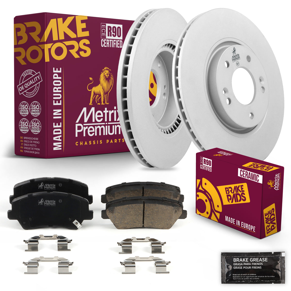 Metrix Premium Chassis Parts Front Brake Kit 91619MT OEM fit auto parts