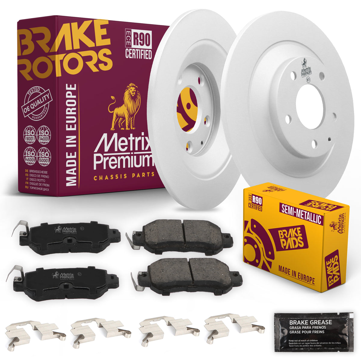 Metrix Premium Chassis Parts Rear Brake Kit 91624MT OEM fit auto parts
