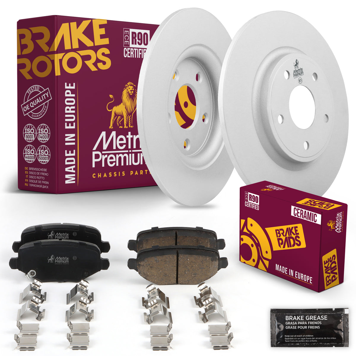 Metrix Premium Chassis Parts Rear Brake Kit 91628MT OEM fit auto parts