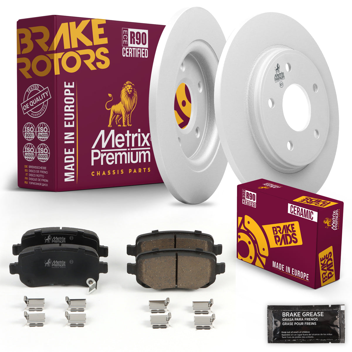 Metrix Premium Chassis Parts Rear Brake Kit 91629MT OEM fit auto parts