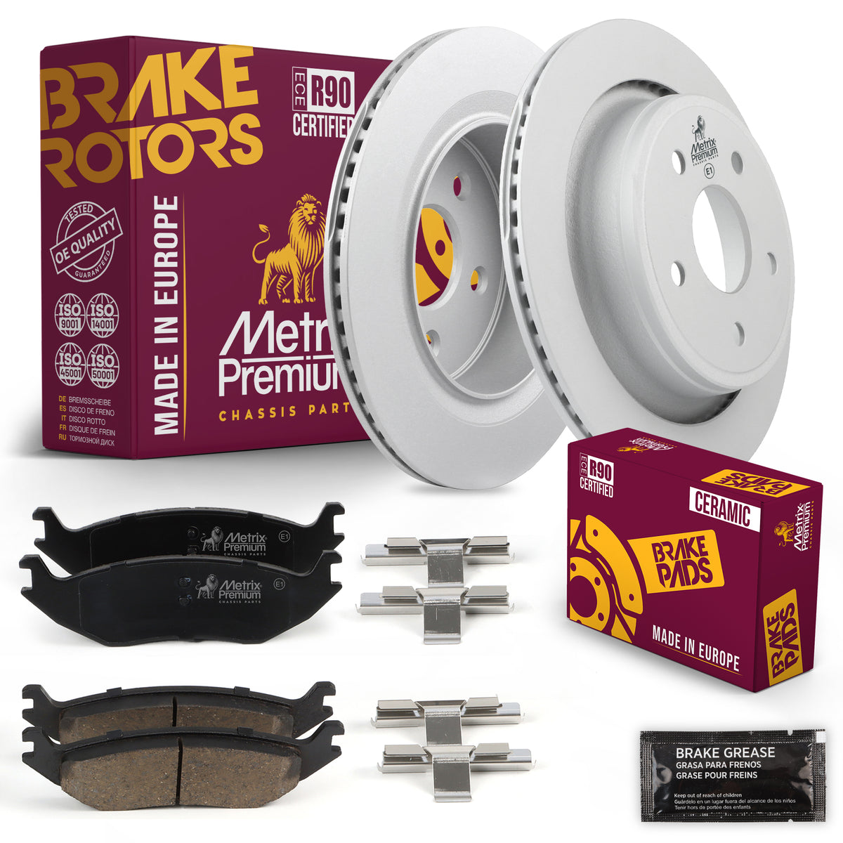 Metrix Premium Chassis Parts Rear Brake Kit 91643MT OEM fit auto parts