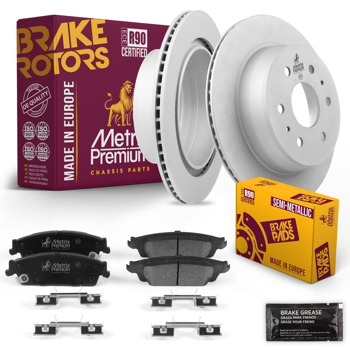 Metrix Premium Chassis Parts Rear Brake Kit 91651MT OEM fit auto parts