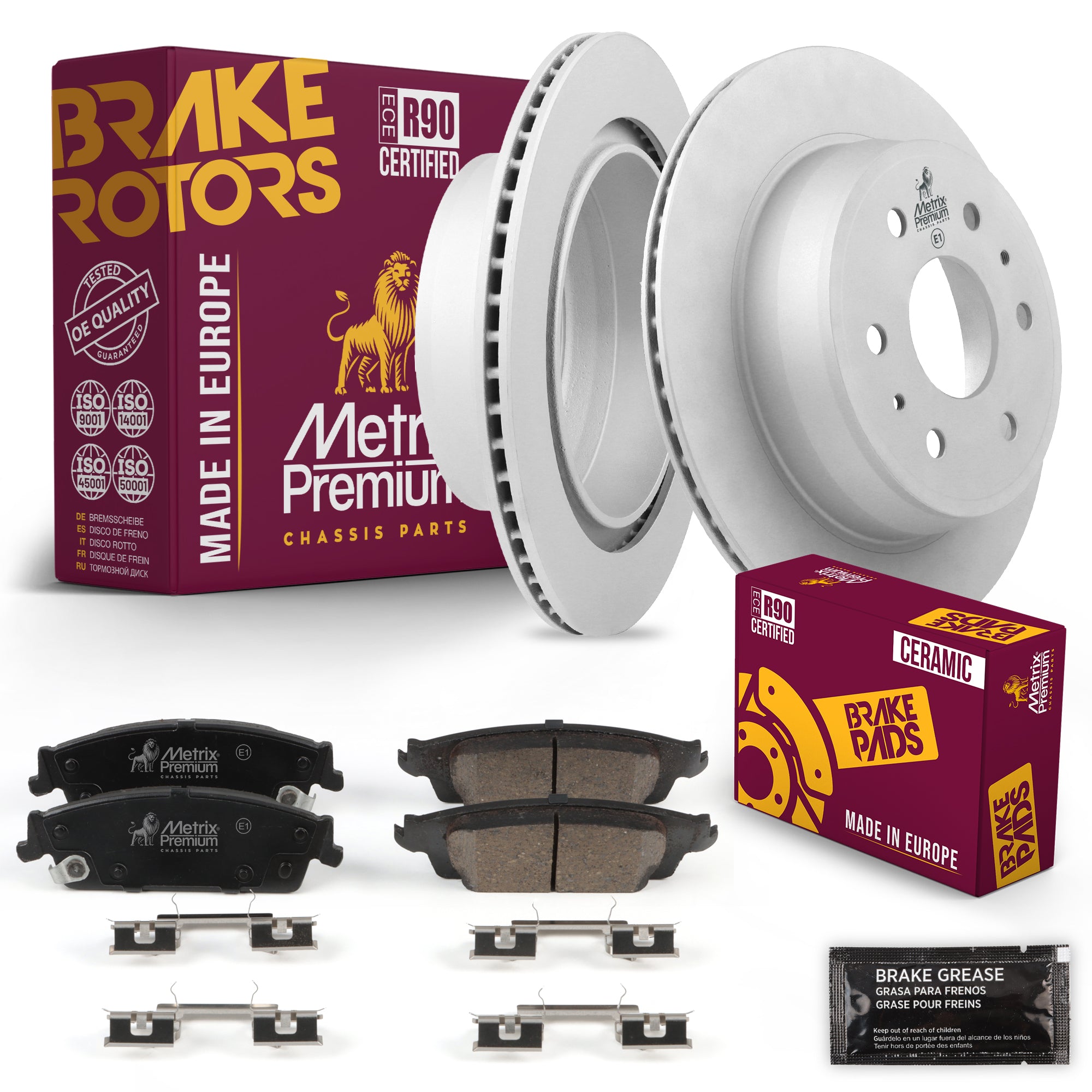 Metrix Premium Chassis Parts Rear Brake Kit 91652MT OEM fit auto parts