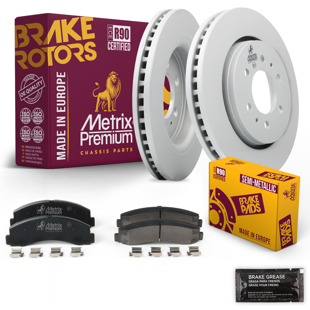 Metrix Premium Chassis Parts Front Brake Kit 91657MT OEM fit auto parts